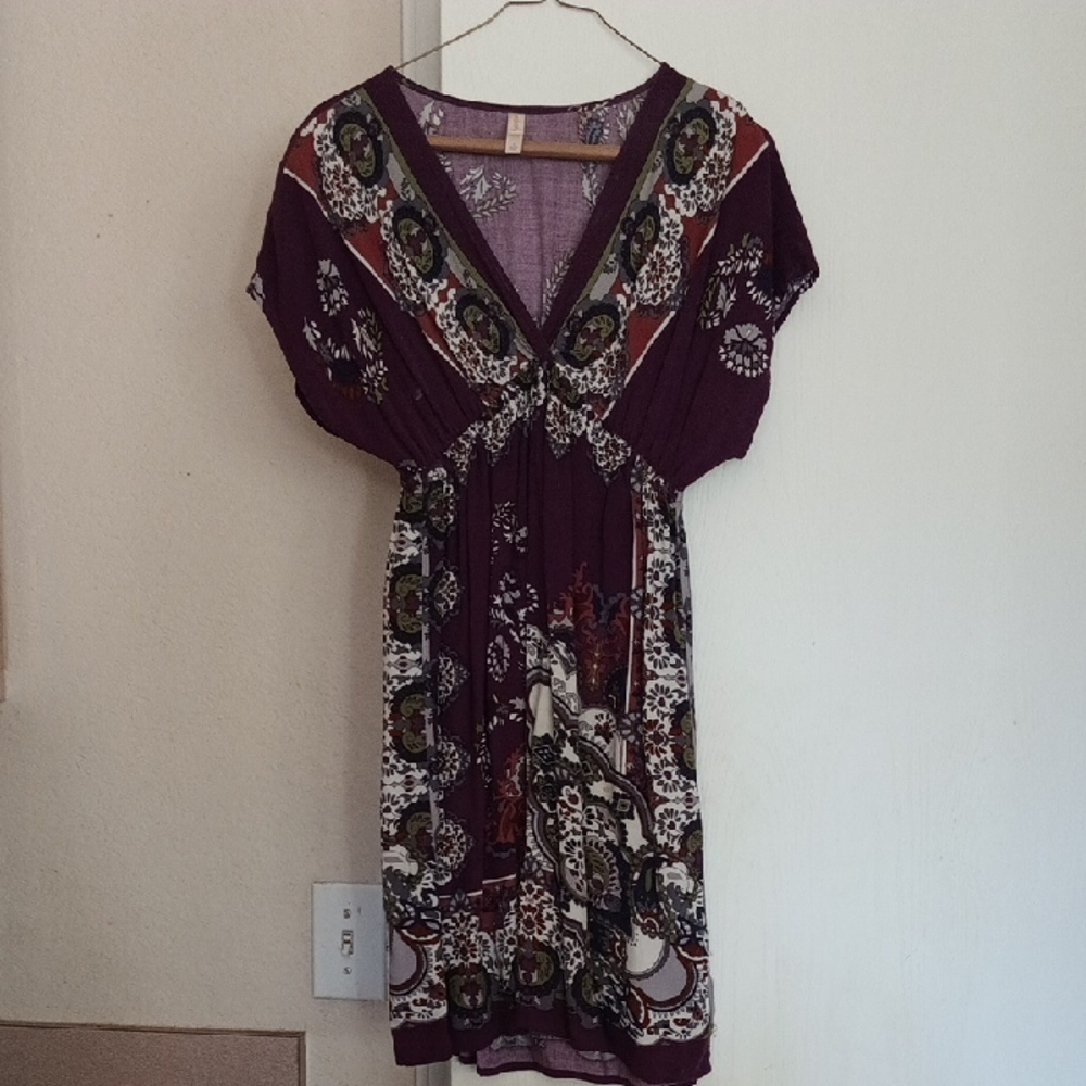 Xhilaration Purple and White Dress